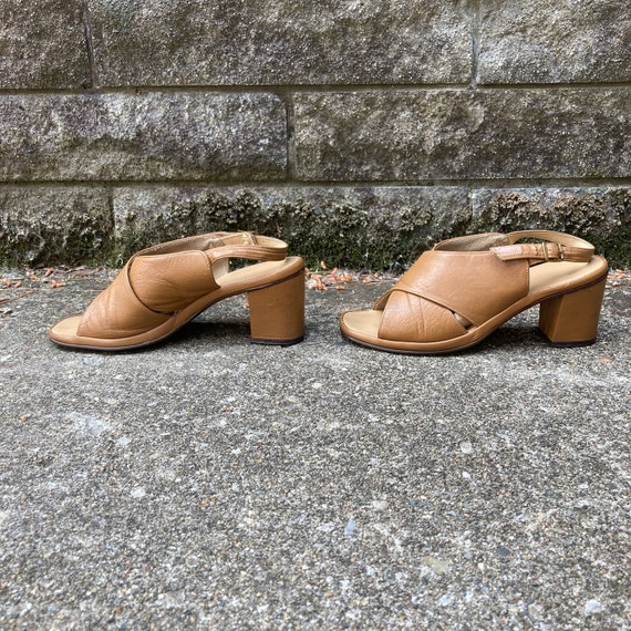 size 6 M - 60s/70s chunky sling backs by RED CROS… - image 5