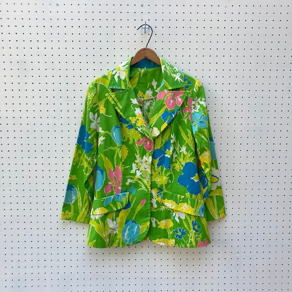 size M - 1970s light weight floral blazer by BEEL… - image 1