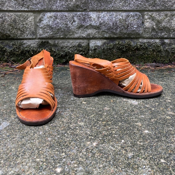 1970's Mario Valentino Brown Leather Braided Wedge Shoes - SOLD – Nomad  Vintage