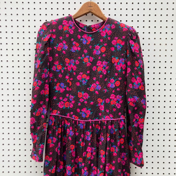 1980s vibrant floral print dress by LANZ ORIGINAL… - image 2