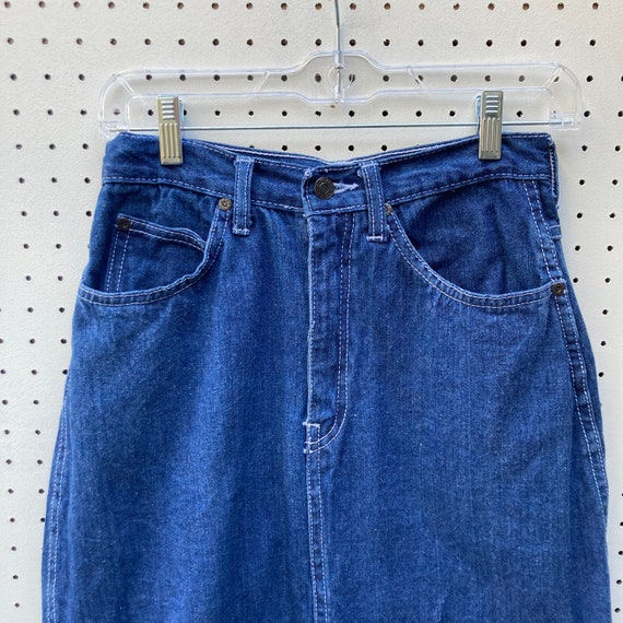 Mid length denim skirts popular 80's 2025