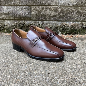 size 9.5 D - 1970s loafers by ENDICOTT JOHNSON - made in USA