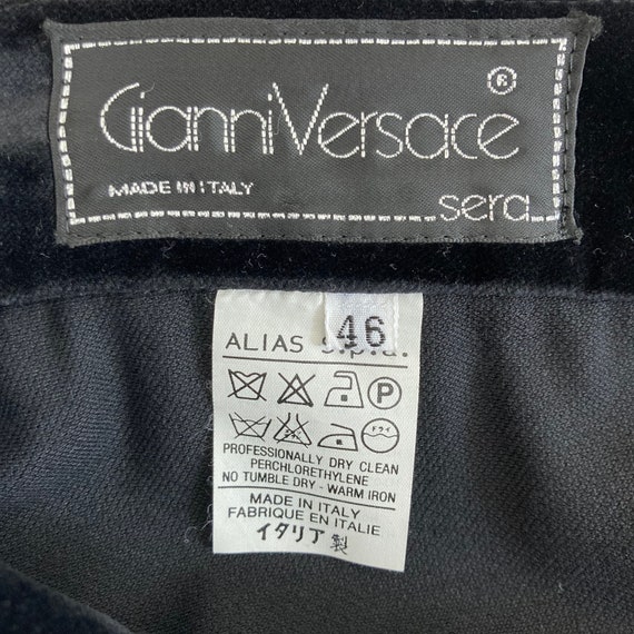 1980s black evening skirt by GIANNI VERSACE SERA,… - image 3