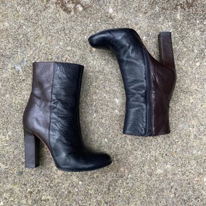 size 37 2000s black/brown ankle boots by MISSONI, made in ITALY