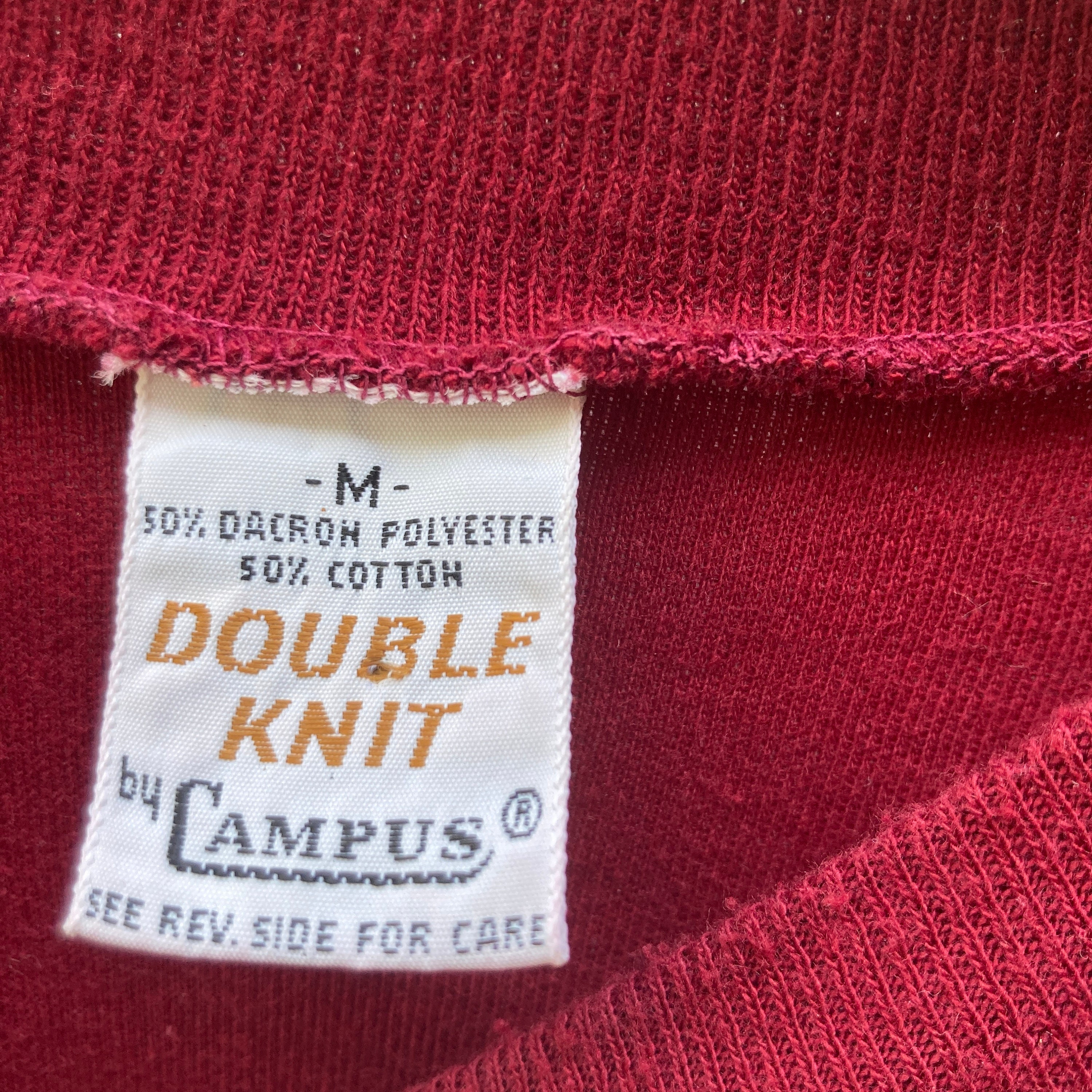 サイズ M - 1970 年代の長袖ラグランポケット T シャツ、CAMPUS 製 