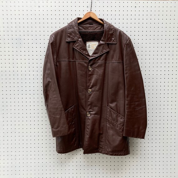 Size 42 R - 1970s Dark Brown Leather Jacket by LONDON FOG - Etsy Size 42 R - 1970s Dark Brown Leather Jacket by LONDON FOG - Etsy