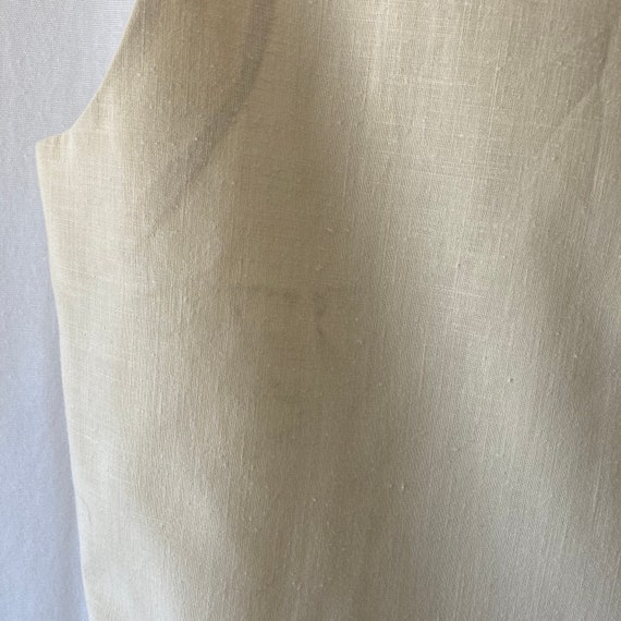 60s/70s cream linen shift dress by VOGUE AMERICANA View 5