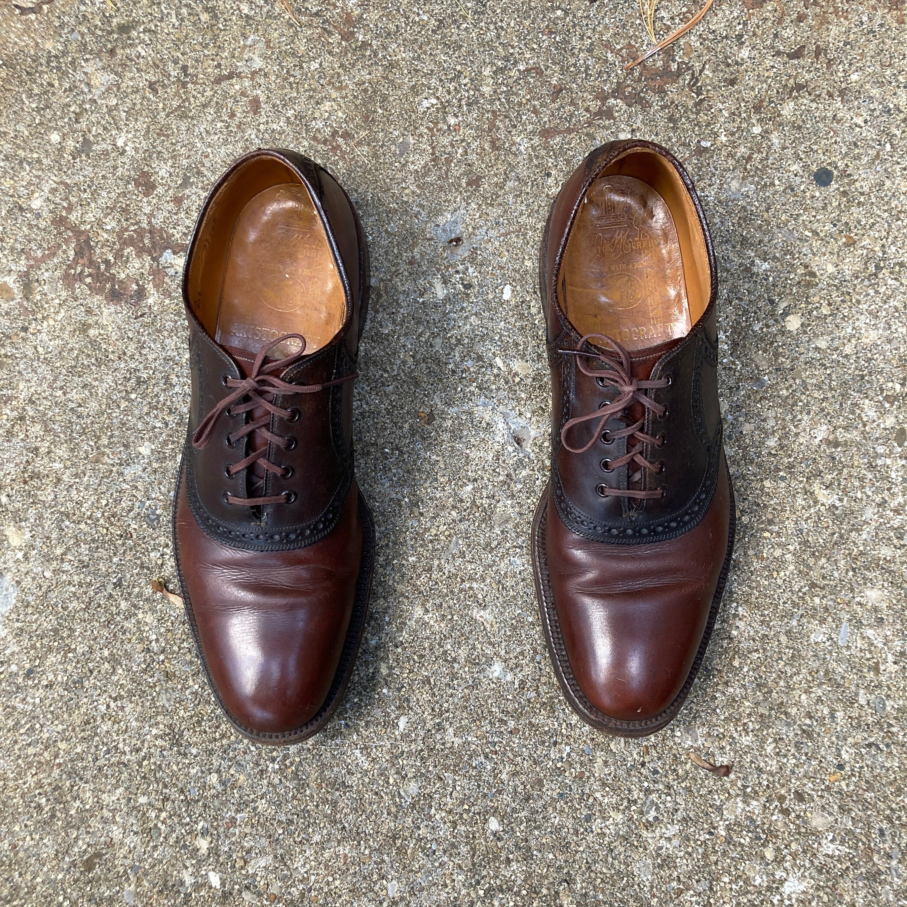 Allen Edmonds Augusta mens USA VTg  brown leather oxford dress shoes sz 8.5E SKU New vintage Allen Edmonds golf shoes made in | Mercari main image 3