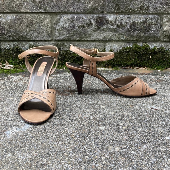 size 10 M - 70s/80s strappy heels by DANIELLE - m… - image 1