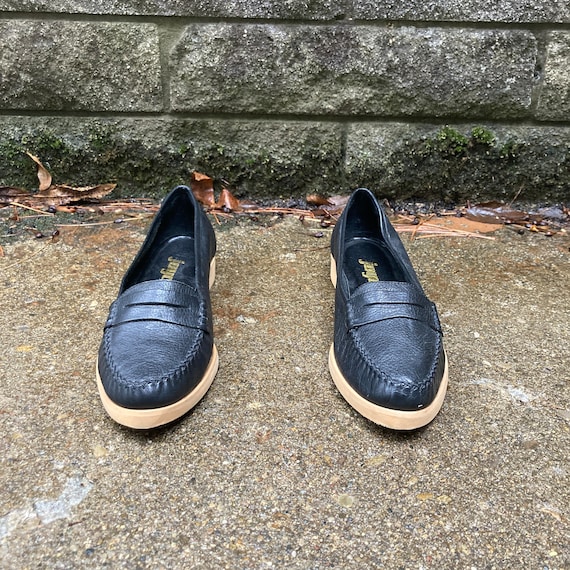 size 7.5 N/M - 70s/80s black loafers by JOYCE - image 4