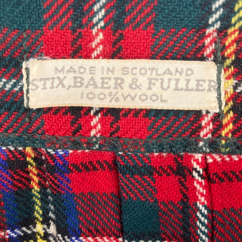 1980s Wool Plaid Kilt by STIX BAER & FULLER - Etsy