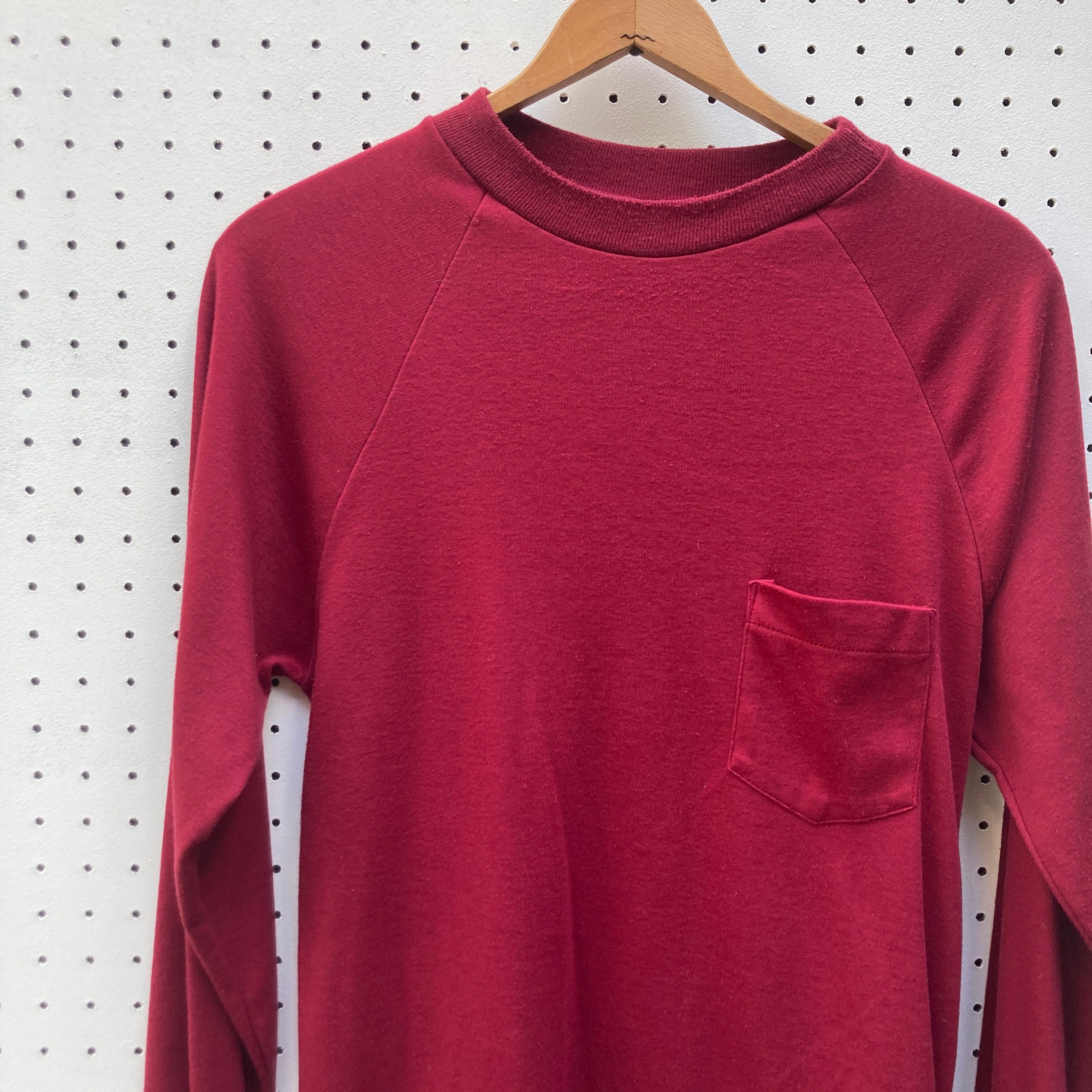 サイズ M - 1970 年代の長袖ラグランポケット T シャツ、CAMPUS 製 