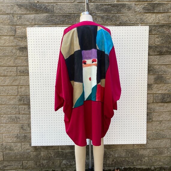 OSFM - 1980s hand painted geisha batwing jacket - image 1