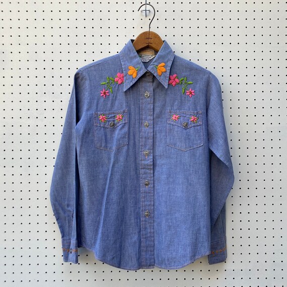 1970s Custom ELVIS Embroidered Shirt by KMART Sz 34 Etsy