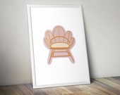 Rattan Chair - PHYSICAL PRINT SHIPPED