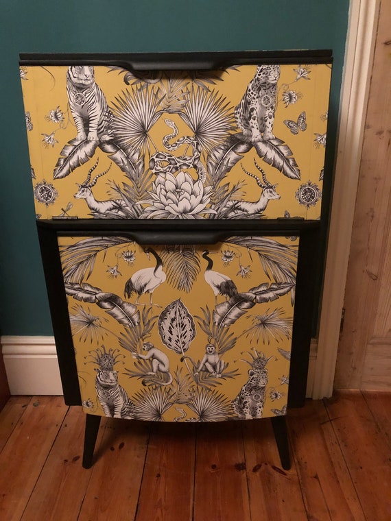 Cocktail Cabinet Mcm Upcycled Etsy