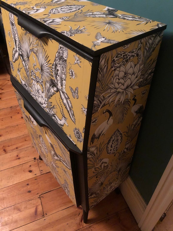 Cocktail Cabinet Mcm Upcycled Etsy