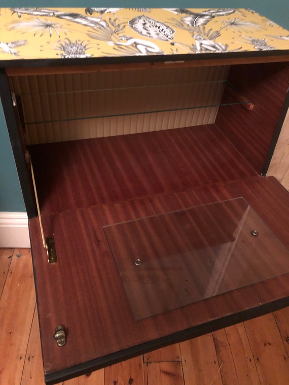 Cocktail Cabinet Mcm Upcycled Etsy