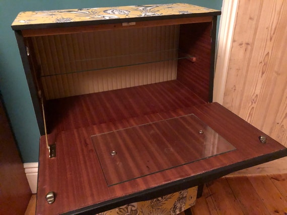 Cocktail Cabinet Mcm Upcycled Etsy