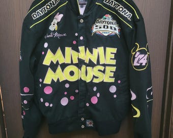 JH Design Minnie Mouse Daytona 500 race jacket size small Jeff Hamilton