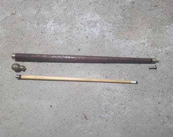 vintage pool cue walking stick