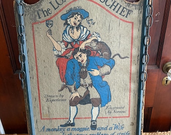 Vintage Painted Sign, Folk Art