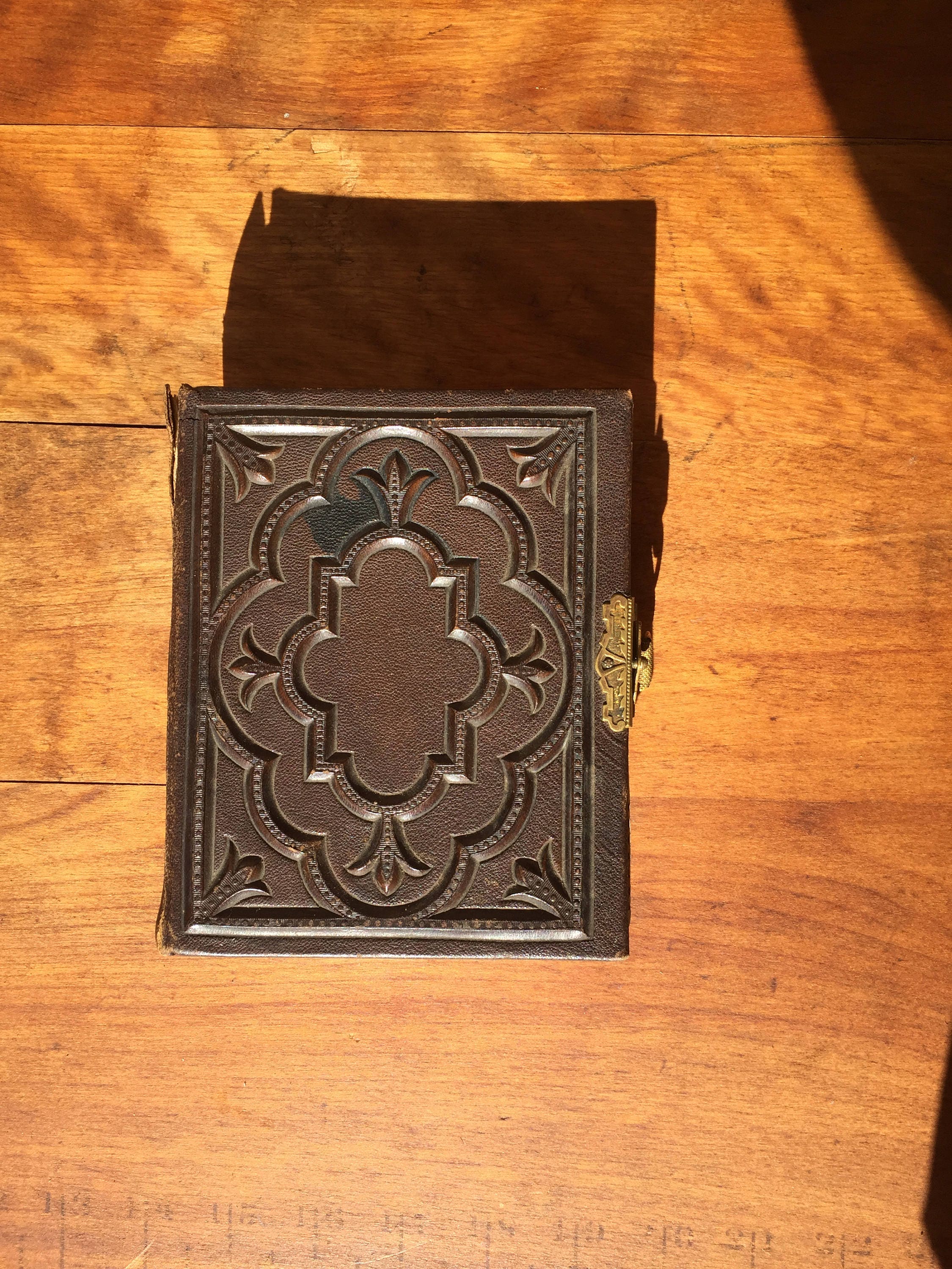 Antique Leather Bound Photo Album Etsy