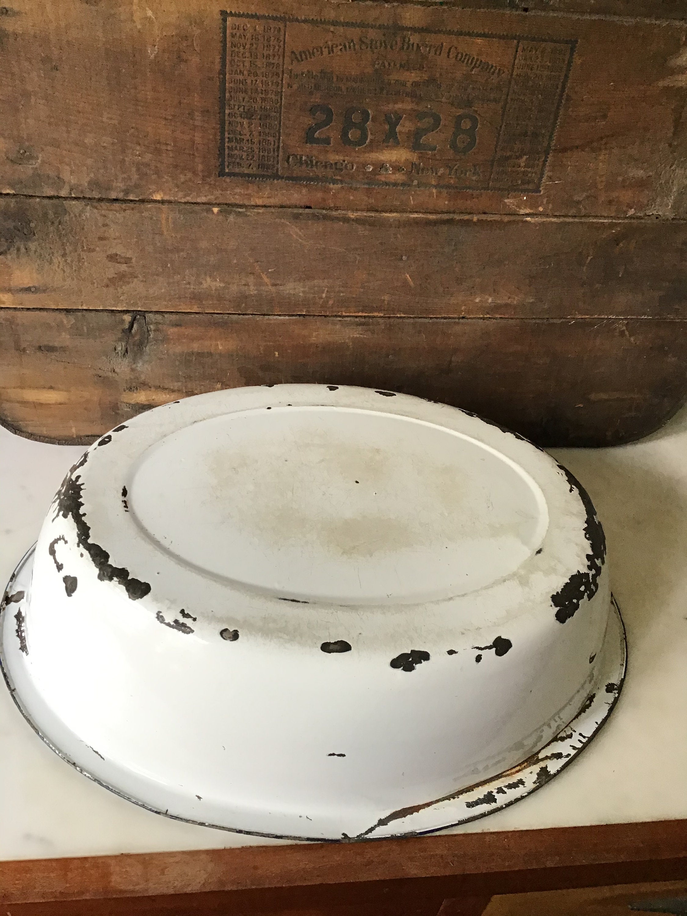 Antique Enamel Tub Etsy