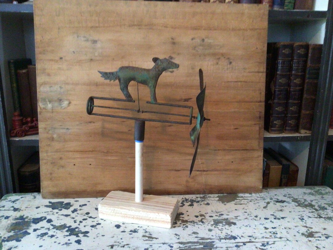 Picture of Primitive Metal Whirligig, Dog - Etsy