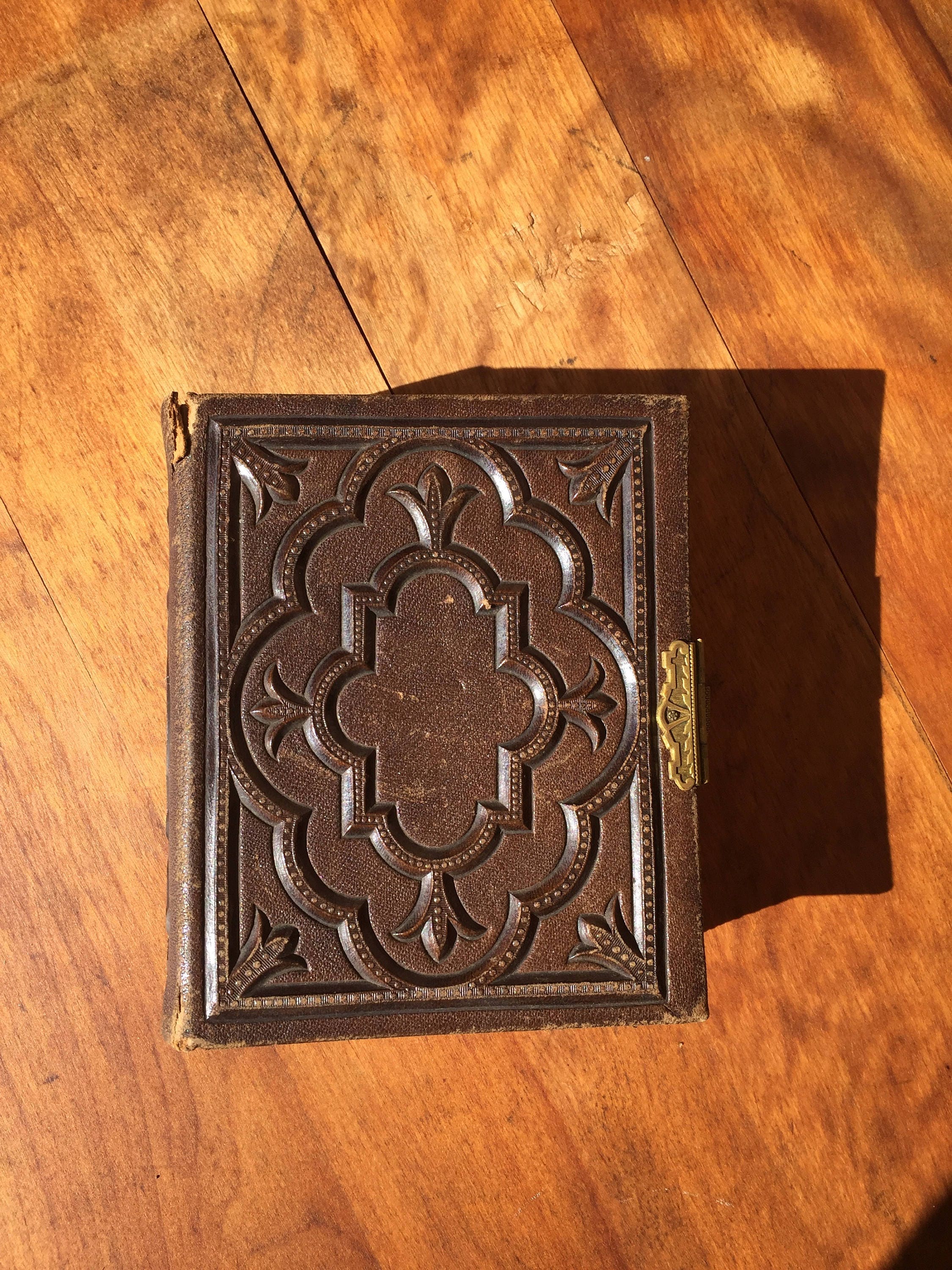 Antique Leather Bound Photo Album Etsy