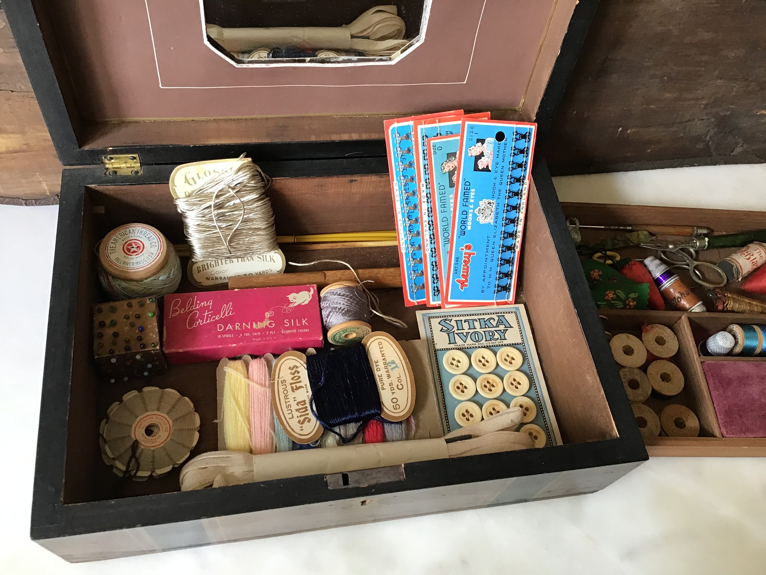 Antique Shaker Sewing Box Etsy