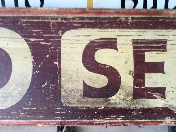 Antique Hand Painted Wood Sign / Radio Service - Etsy