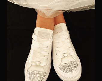 girls diamante converse