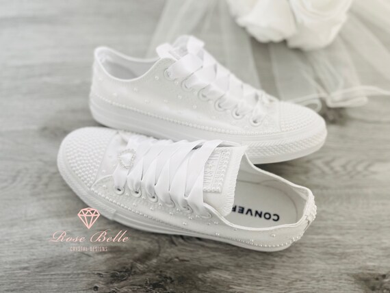 Converse top blanche customisée