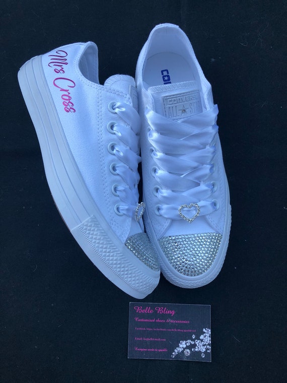 Personalised custom converse pumps DIY heat transfer decal.bride heel tags and side names.wedding.bling converse. evening pumps. htv. bridal Personalised custom converse pumps DIY heat transfer decal.bride heel tags and side names.wedding.bling converse. evening pumps. htv. bridal