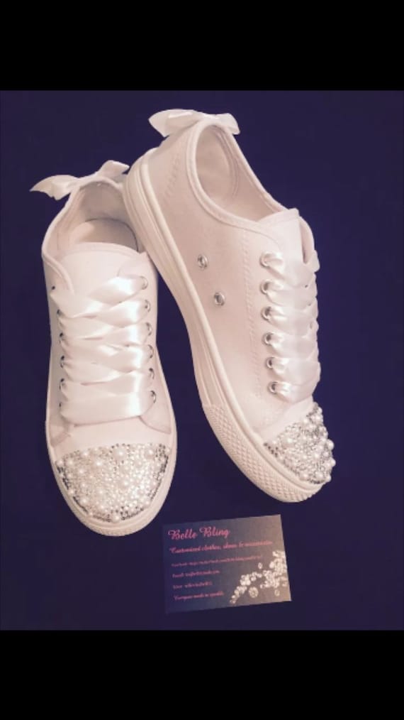 bling wedding trainers