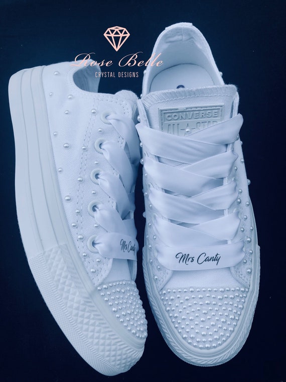 Converse with best sale gems and ribbon