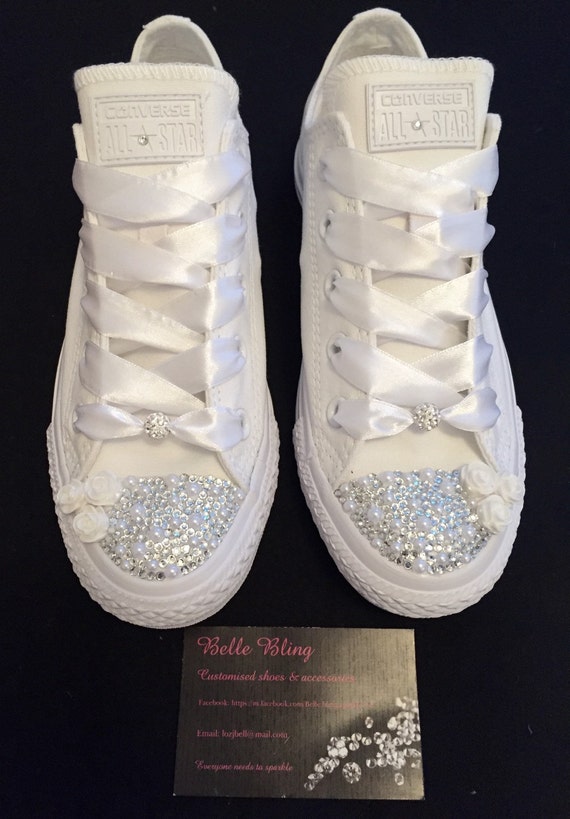 personalised diamante converse