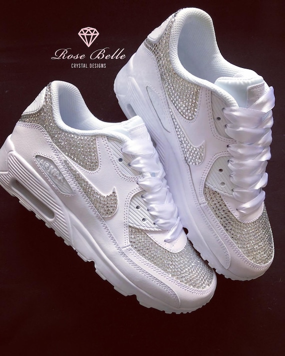 Novia de boda Nike air max novia crystal bling - Etsy España