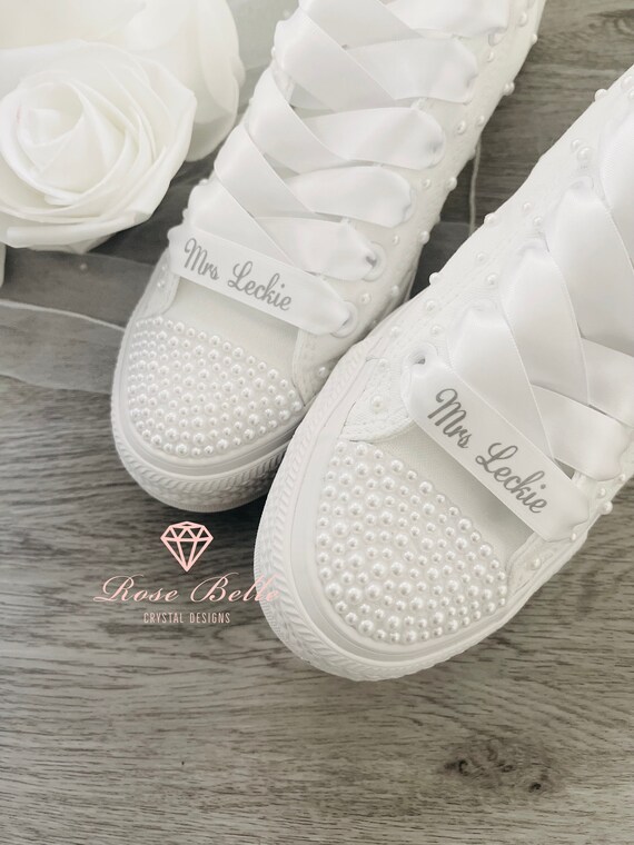 Wedding Ribbon Shoe Laces Bride Laces Trainer Laces Wedding Laces Personalised Shoe Laces Bridal Shoe Laces Trainer Laces Etsy