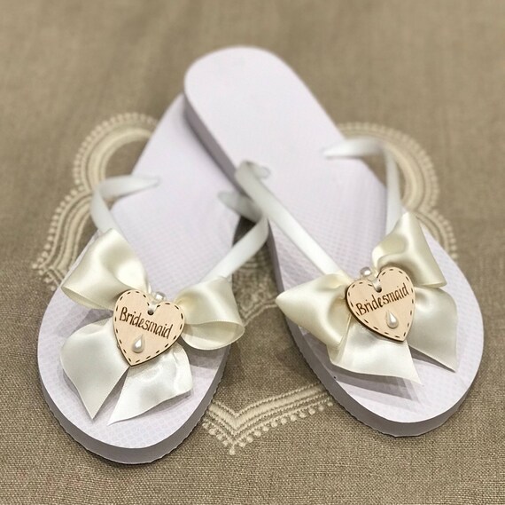 Mejorar Una noche Canal Chanclas de boda - Etsy España