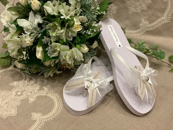 etsy wedding flip flops