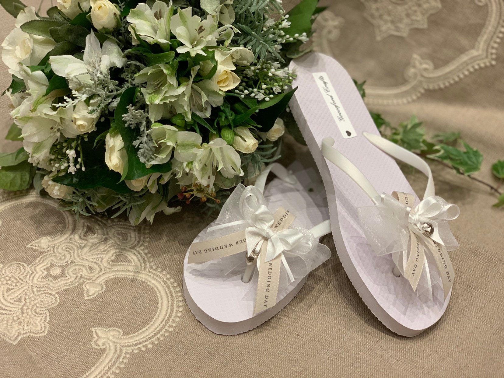 Wedding Flip Flops Etsy Canada