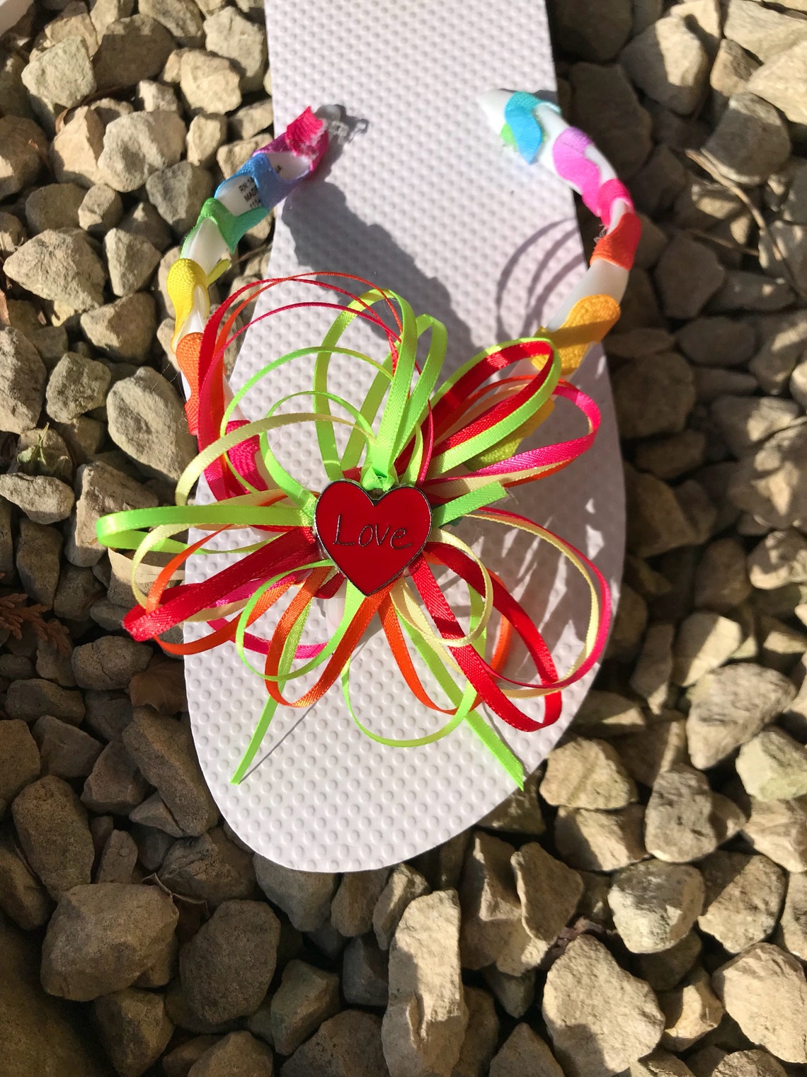 Festival flip flops Etsy