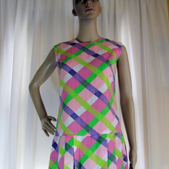 1960's Liberty Circle Skort Dress, Scooter Skirt,