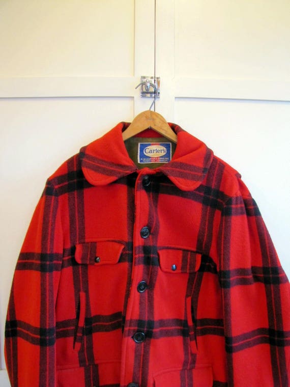red and black hunting jacket