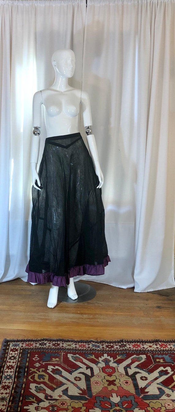 Edwardian Era Black Black Sheer Prairie Underskirt