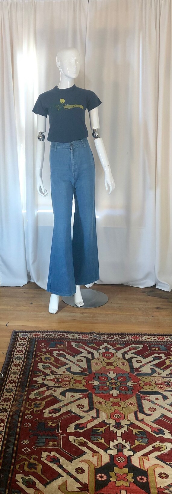 1970's Orange Tab Levi Strauss Denim Bell-Bottoms,