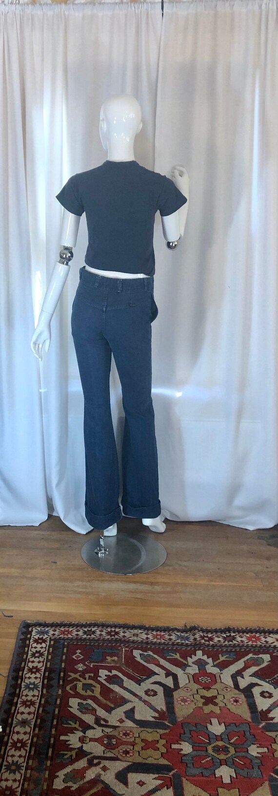 1960's Wrangler Indigo Blue Denim Bell-Bottoms, Ma