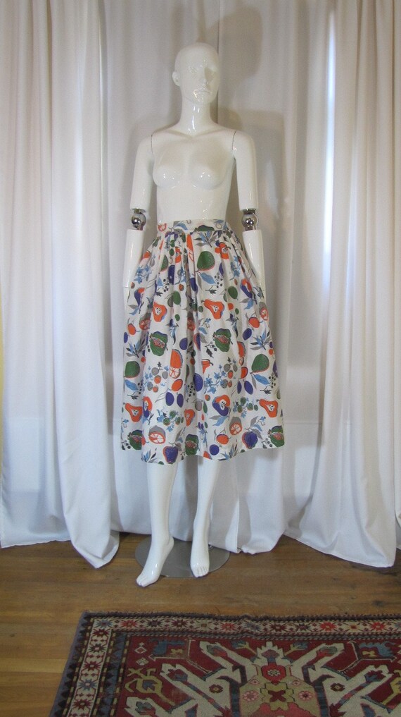 1950's Mid Century Modern Fruit Novelty Print Full